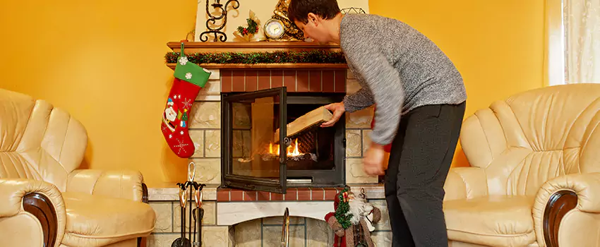 Rusted Metal Fireplace Restoration in Alton, Illinois