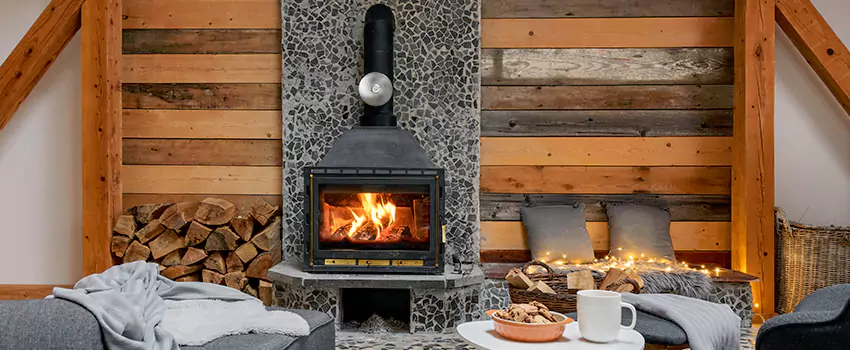 Thelin Hearth Products Direct Vent Gas Stove Fireplace Inspection in Alton, Illinois